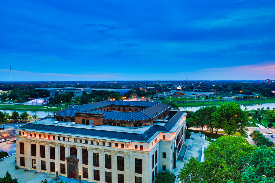 A picture of city hall in Columbus, the capital city of Ohio.