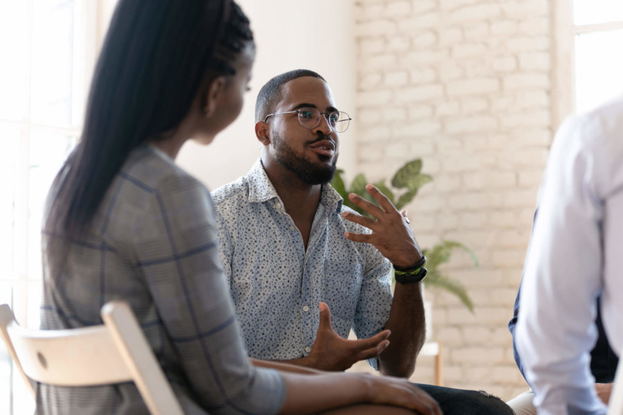 Why MAT Isn’t Replacing One Addiction for Another A man receiving addiction treatment.