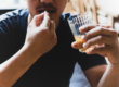 A man drinking alcohol while taking Benadryl.